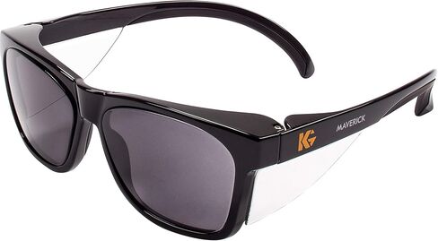 KleenGuard™ V30 Maverick Eye Protection (49311)، مع طلاء KleenVision™ المضاد للضباب، عدسات دخانية، إطار أسود (الكمية 1) in Kuwait