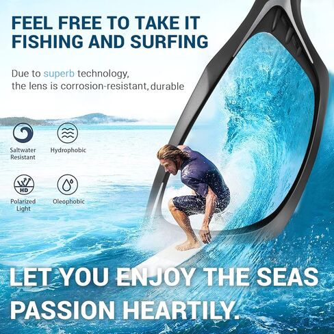 MALIDAK Floating Polarized Sunglasses, Fishing Surfing Sunglasses for Women Men, Sports Sunglasses for Outdoors in Kuwait