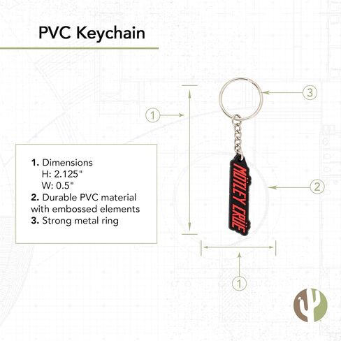 حامل مفاتيح السيارة من مادة PVC بتصميم صبار الصحراء موتلي كرو (تصميم 6) in Saudi Arabia