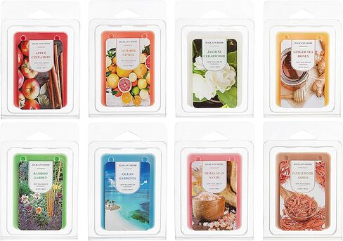 يذوب شمع الصويا المعطر - مجموعة من 8 مكعبات/فطائر شمع متنوعة بوزن 2.5 أونصة | عطر منزلي لتدفئة الشموع | حزمة القيمة السائبة in Kuwait