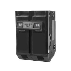 BR2100 Circuit Breaker, BR2100 Double Pole Interchangeable Circuit Breaker, 120/240V, 100-Amp 2-Pole Plug-in Circuit Breaker