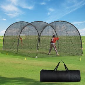 DWVO Baseball Batting Cage, 22x12x8 Feet Baseball & Softball Hitting cage for Backyard Park, Portable Batting Cage System w/Carrying Bag
