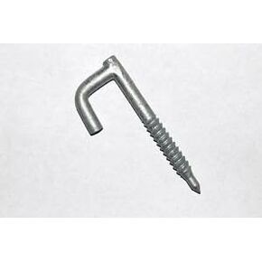 Screw J-Hook Lag Bolt 3/8" x 4" Inch Poleline Drop Galvanized Steel Lag Bolt Screw Antenna Support Galvanized J-Hook Screw, Heavy Duty Outdoor Structural Support
