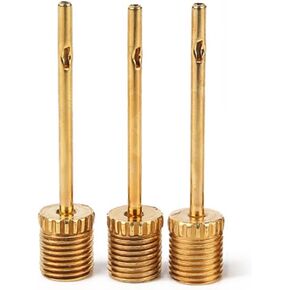 3 Pack Pump Inflating Needles,No Break Heavy Duty Air Pump Needles for Balls, Stainless Steel Body，Gold