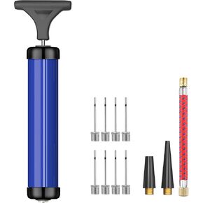 Ball pump inflator kits with 8pcs needles,ball pump kit with 2pcs Nozzles,1pc extension hose and ball inflator pump for basketball, volleyball,football,rugby balls and other sport balls