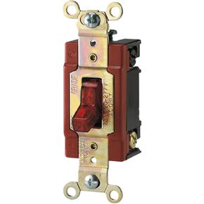 Eaton AH1222PL 20 Amp 120/277V Industrial Grade Toggle Switch with Pilot Light, Red in Saudi Arabia