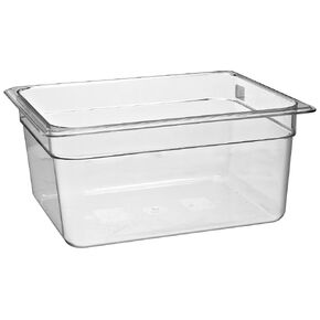 Cambro 26CW 9.4 qt Capacity, 12-3/4" Length x 10-7/16" Width x 6" Depth, Camwear Clear Polycarbonate Half Size Food Pan