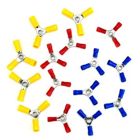 Conext Link 15 Crimp 3 Way Y Ring Butt Connector Terminal Vinyl 22-18 16-14 12-10 Gauge AWG （17155）