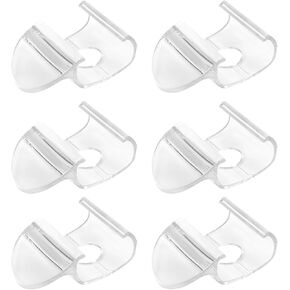 6PCS Clear Blind Cordless Handles,Cordless Cellular Honeycomb Shade Handle Hooks,Blind Roller Shade Lift Handles