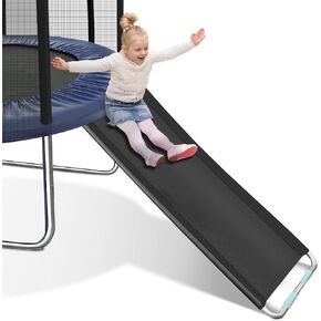 Trampoline Slide, Universal Ladder for Kids Climb Up & Slide Down, Outdoor Trampoline Slide Attachment, Trampoline Accessories, Heavy Duty Steel, Clamps to Frame, Easy to Assemble