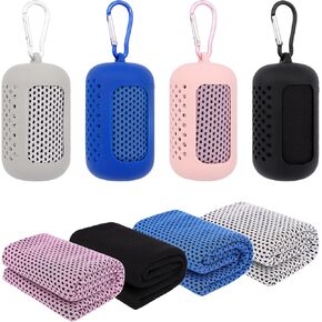 Cooling Towel - 4pcs Cooling Towel (12 "*31.5“), anti-sweat cooling towel for neck and face, soft and breathable cooling towel, suitable for fitness, running, hiking and other outdoor sports