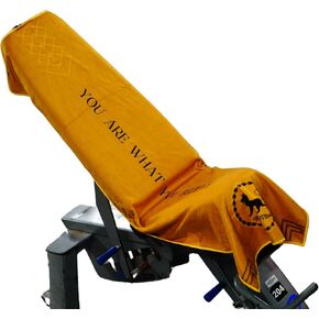 Workout Towel, for Gym Addicts, Straps to Hold on Bench & Roll Up Neatly, Size of Bench, Thick Micro Fiber.