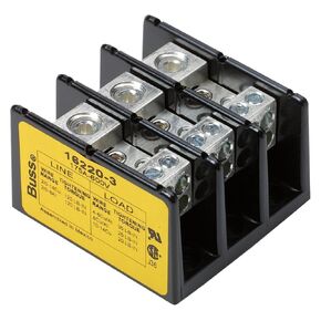 16220-3 Panel Mount Barrier Terminal Block, 175 A, 600 V, 3 Pole, 1, ScrewL8