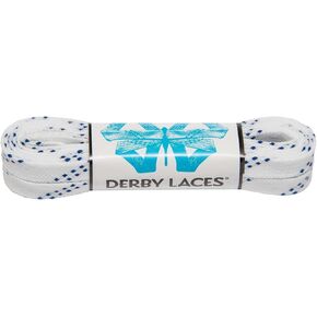 Derby Laces White 60 Inch Waxed Skate Lace for Roller Derby, Hockey and Ice Skates, and Boots