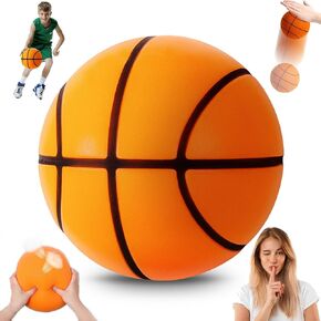 Silent Basketball Size 7, Indoor Basketball, 2024 Newest Silent Basketball Dribbling Indoor, Quiet Basketball, Training for Various Indoor Activities (Orange).