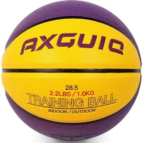 2.2LBS Weighted Heavy Training Basketball 28.5" - Size 6 for Youth Women PU Leather Basketball - Enhances Ball Handling, Dribbling, Passing Skills - Ideal for in & Outdoor Practice (Deflated)