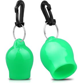 2PACK Scuba Regulator Mouthpiece Cover, PVC Diving Octopus Mouthpiece Holder Retainer Dust Protector Cap with 316 Stainless Steel Split Ring and Black Clip