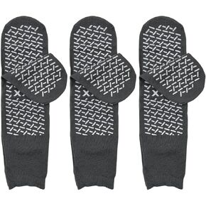 Double Tread Non-Skid XX-Large Comfort Safety Socks, Grey