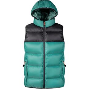 Locachy Men's Warm Outdoor Padded Vest Winter Removable Hooded Quilted Sleeveless Jacket
