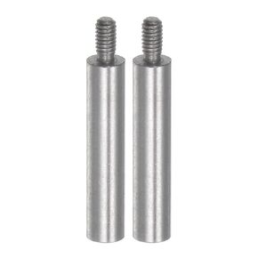 2pcs Dial Digital Indicator Extension Stem Rod 30mm Length 4.5mm Diameter M2.5 Thread High Speed Steel for Height Depth Gauge, Silver Tone