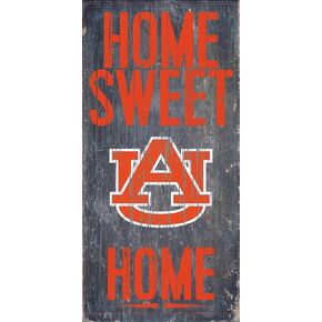 NCAA Auburn 6" x 12" Home Sweet Home Wood Sign