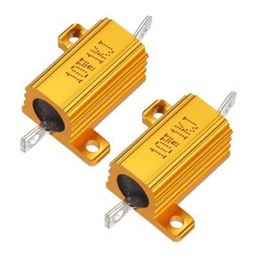 uxcell 2 Pcs Aluminum Case Resistor 10W 1K Ohm Wirewound for LED Converter with Rod Post 10W1KRJ