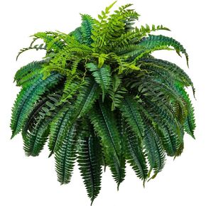 88 Leaves Fake Ferns, Large Artificial Boston Fern, Faux Fern Plants for Home, Office, Garden Indoor Outdoor Decoration(48 inch,1pack)