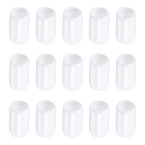 Screw Thread Protector Cover Rubber End Caps, [for Screw, Bolt] - 1/4" ID/White/200 Pcs