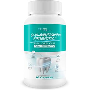 Smile Bright Pro - Our Best Total Oral Care Oral Probiotic - Oral Probiotics for Mouth Bad Breath - Gum Health Probiotics for Teeth Probiotic - Oral Probiotics for Dry Mouth Oral Health Probiotics