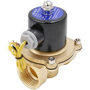 Baomain 1 inch DC 12V Brass Electric Solenoid Valve Water Air NC Valve 2W-250-25