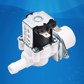 Beduan Water Solenoid Valve, AC 110V 3/4" Male to 1/2" Barb Water Flow Control Valve Washing Machine Replacement Part Normally Closed