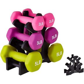 Triangular Dumbbell Rack Stand, 3 Tier, Weight Holder 23x22.5x8.5cm, for Home Gym, Exercise