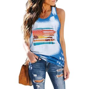 Sun Salt Sand Coconut Tree Tank Top for Women Beach Party Sleeveless Summer Whiskey Shirt Hawaiian Vacation Tanks Cami