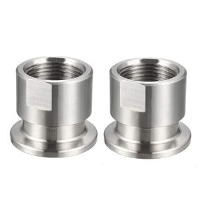 uxcell Sanitary Pipe Fitting KF25 Female Threaded 3/4 PT to Tri Clamp OD 40mm Ferrule 2 Pcs
