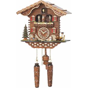 Trenkle Quartz Cuckoo Clock Swiss house with music, turning dancers TU 4209 QMT HZZG