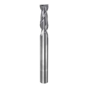 uxcell Carbide Square End Mill, 5/8" Diameter Uncoated 2 Flutes Milling Bit Cutter, for Aluminum Copper Non-Ferrous Metal, 5/8" Shank 2-15/32" Cut Length 6" Extra Long