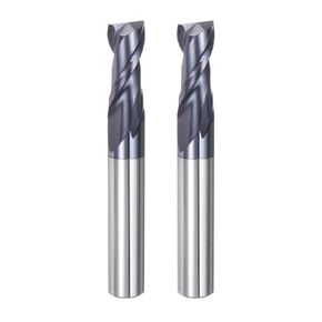 uxcell 2pcs 10mm Dia 10mm Shank Square Nose End Mill 2 Flutes HRC45 Carbide AlTiN Coated CNC Router Bits Cutter Tools for End Milling CNC Machining, Black