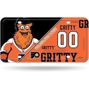 Rico Industries NHL Philadelphia Flyers Gritty Metal Auto Tag 8.5" x 11" - Great for Truck/Car/SUV