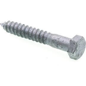 Prime-Line 9057453 Hex Lag Screws, 5/8 In. X 4 In., A307 Grade A Hot Dip Galvanized Steel (10 Pack)