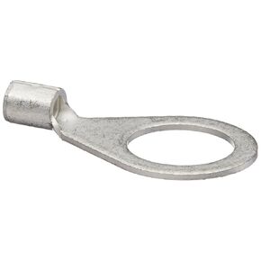 NSI R12-50 Uninsulated Ring Terminal, 12-10 Wire Size, 1/2" Stud Size, 0.756" Width, 1.280" Length