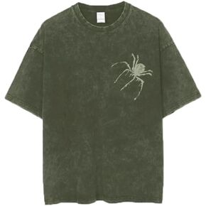 EMMIOL Men's T Shirts Oversize Short Sleeves Unisex Loose Solid Streetwear Tee Crew Neck Cotton Tops