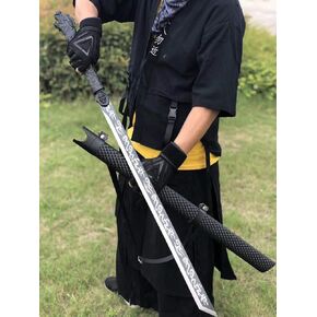 Loong Saber(Forged High carbon steel blade,Alloy fittings) Cut tree,Chinese sword
