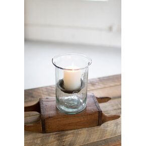 Kalalou CV1022 Mini Glass Candle Cylinders W Insert, Clear