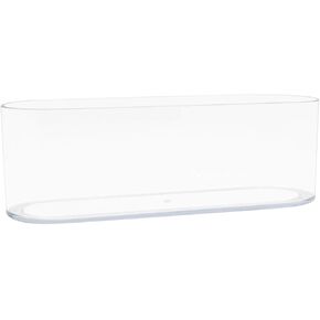 Royal Imports Flower Vase Acrylic Oval - Decorative Centerpiece for Home or Wedding - Non Breakable Plastic, 4" X12 Short Rounded - Clear