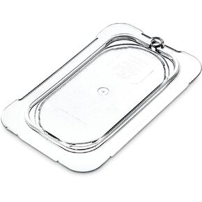 Carlisle FoodService Products 10336U07 StorPlus Ninth Size Polycarbonate Universal Flat Surface Food Pan Lid, Clear