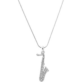 ESPY Silver Plated Woodwinds Musical Instrument Necklace