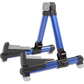 Guitar Stand - Foldable Aluminum Floor Stand Adjustable for All Types of Guitars, Basses, Ukuleles and Violins, Banjo Easy to Carry Steady Stand Safe Protection (Blue)