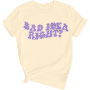 Music Album Tshirt Woman Bad Idea Right Shirt Concert Tour Shirts 90s Vintage Graphic Tees Fan Gifts Tops