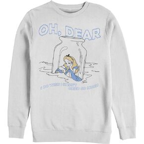 Disney Men's Alice in Wonderland Dear Tears Pullover Crew Fleece