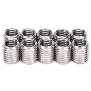 Wood Inserts Bolt, 10Pcs Furniture Screw in Nut Threaded Fastener Connector Hex Socket Drive Stainless Steel Insert Nut for Wood Furniture Assortment (20 x15mm)